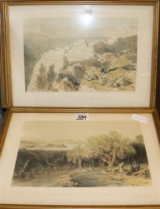 Four Edward Lear lithographs